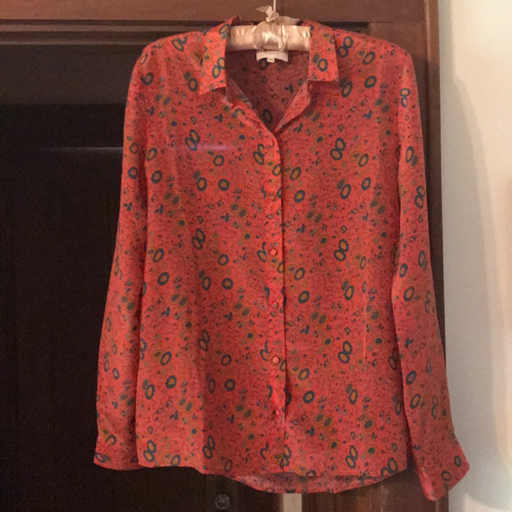 Sezane Pierro Shirt Silk Terracotta